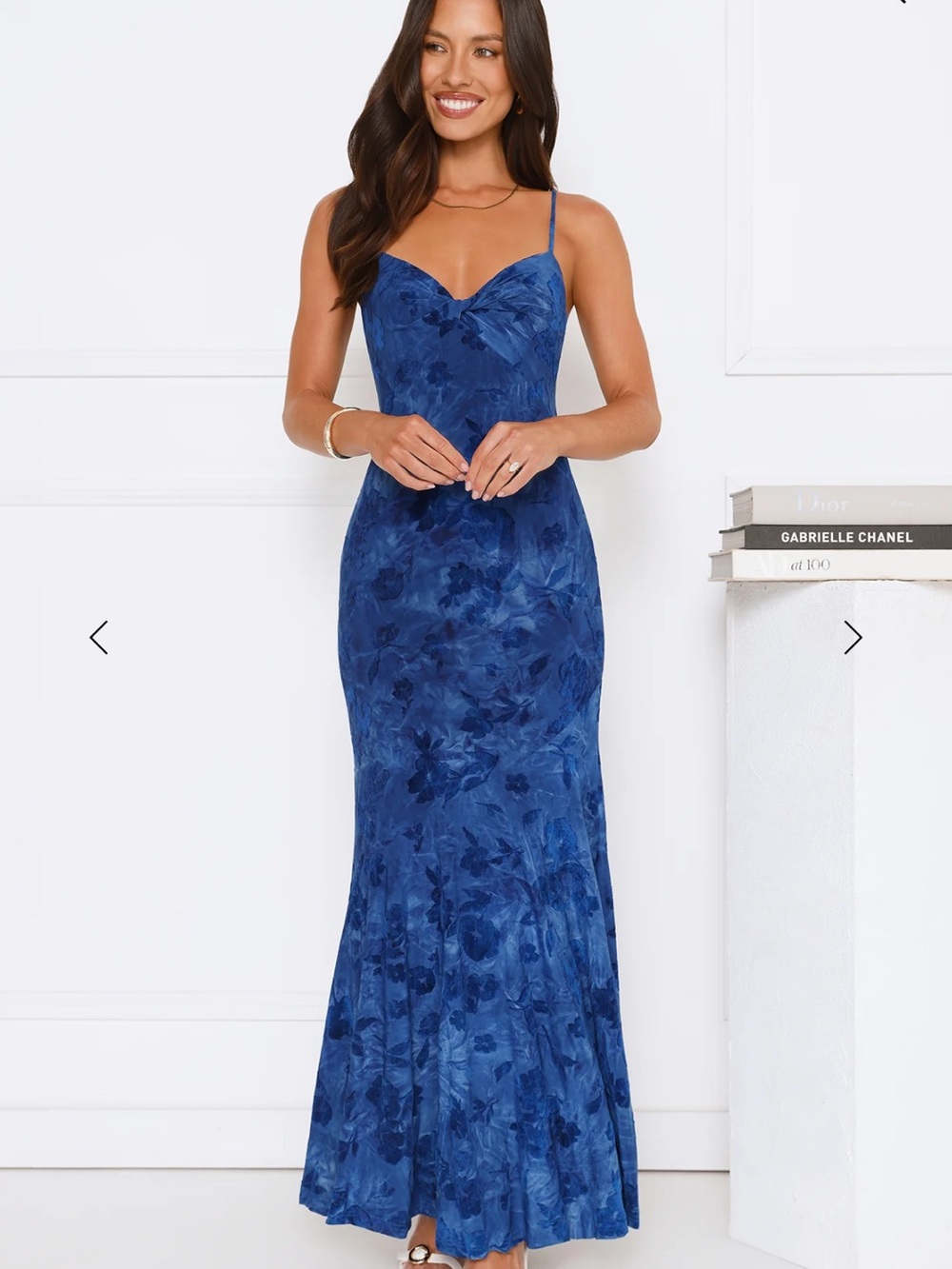 SOLD Hello Molly Blue Floral Maxi Dress - Picture 3 of 10